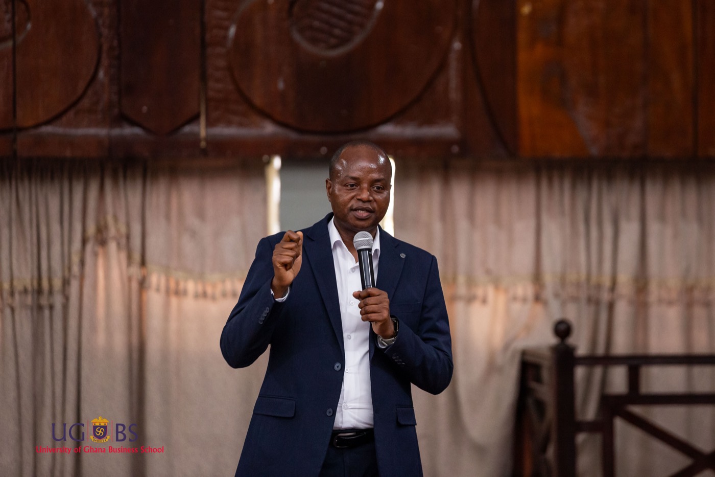 Speaker addressing students at the Career & Entrepreneurship Talk